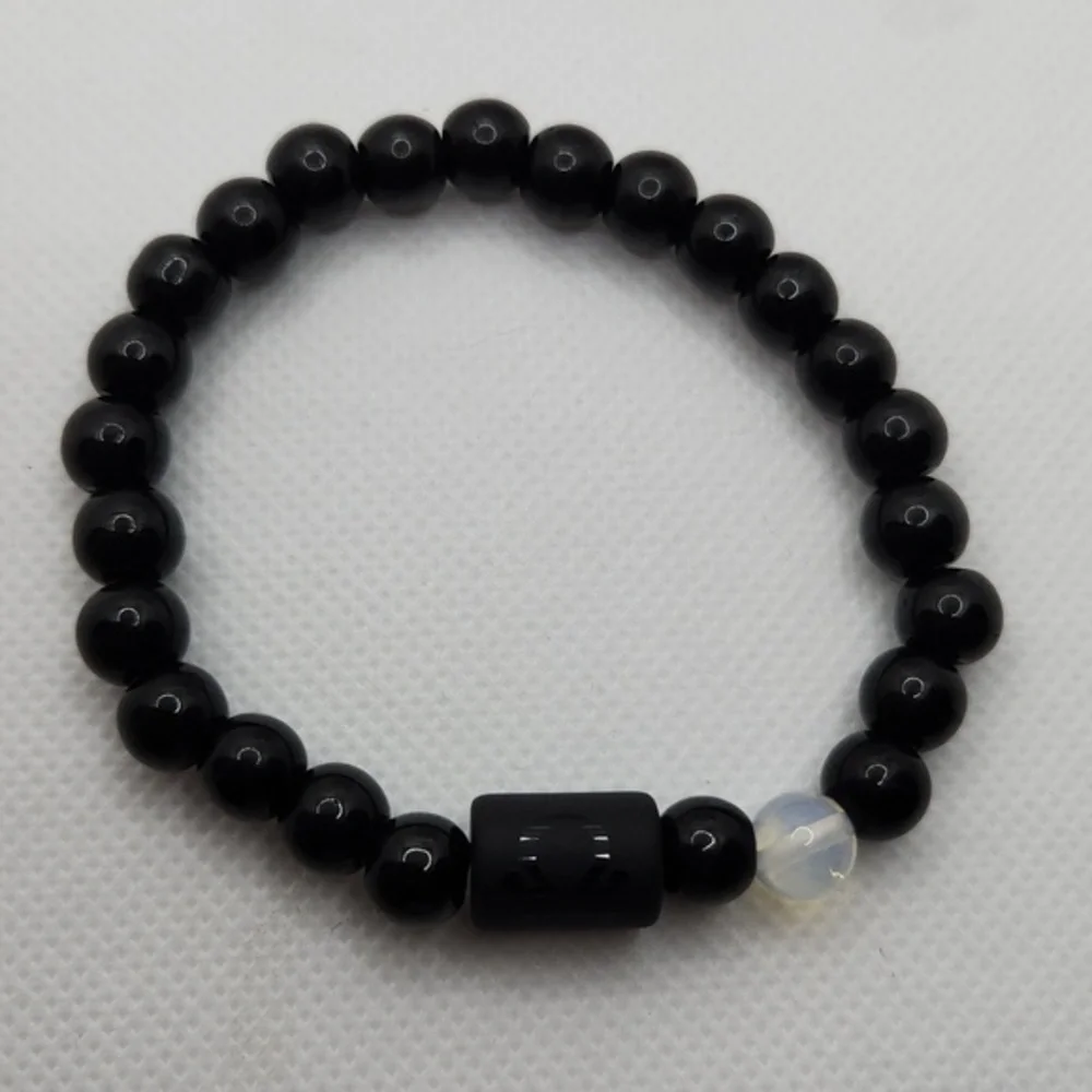 Libra ♎️ Zodiac Black Stone Bracelet‎